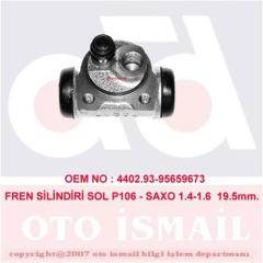 FREN SİLİNDİRİ SOL P106 1.3-1.4-1.6 92-01 SAXO 1.0-1.1-1.4-1.6-1.5D 96-03 19 mm