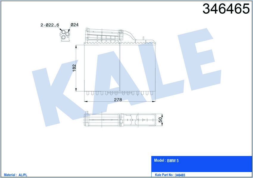 KALORIFER RADYATORU BMW E34 88 92