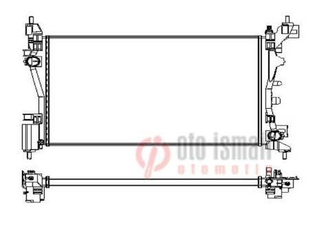 RADYATÖR BRAZİNG NEMO 08 BIPPER 08 FIORINO 08 1.4 MEK AC KLİMASIZ 540x368x18