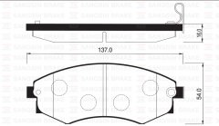 ÖN FREN BALATA HYUNDAI SONATA 1.8L 2.0L 88-96 / ELANTRA 1.6L 1.8L 2.0L 90-00 /NISSAN ALTIMA 2.0L CA20 A31 89-94