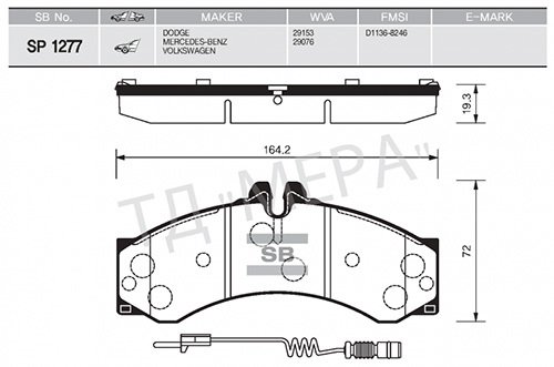x ÖN BALATA VW LT28 96-06 LT35 96-06 LT46 96-06 SPRINTER 96-06 GDB1288