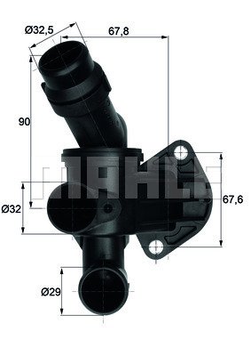 x TERMOSTAT KOMPLE 87C AUDI A4-A6 2.0TFSI 04