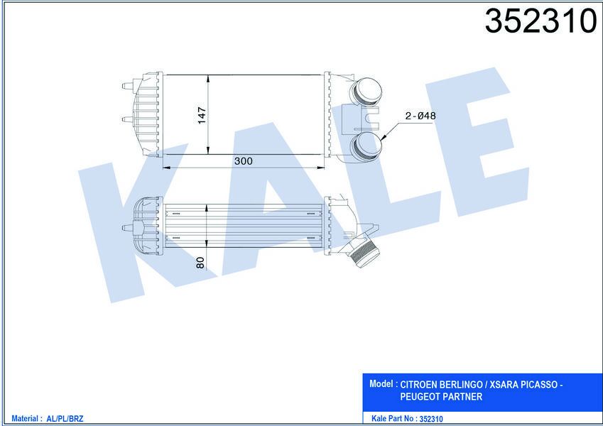 İNTERCOOLER BERLINGO-XSARA PICASSO-PEUGEOT PARTNER 1.6 HDI 02