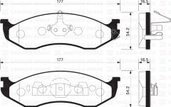 ÖN FREN BALATA JEEP GRAND CHEROKEE 1 4.0L 5.2L 91-99 . WRANGLER 96-07