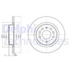 ARKA FREN AYNASI VECTRA C 02 SIGNUM 03 SAAB 9.3 02 CROMA 05 278x12x5DL DOLU
