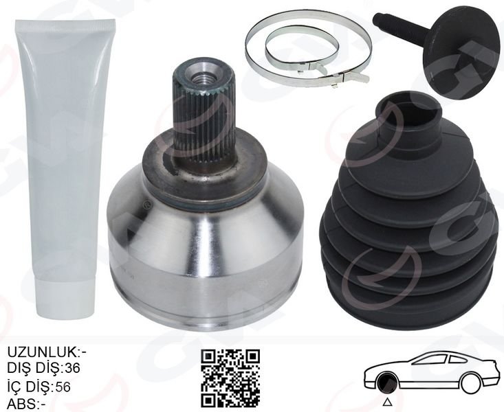 ÖN AKS KAFASI DIŞ SAĞ-SOL FOCUS 2 03>11 C MAX 2.0TDCI 03>10 VOLVO S40 2 07>10 V50 07>10 T5
