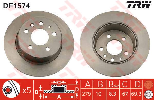 FREN DISKI ARKA MERCEDES W115 C123 S123 W116 W126 W123