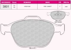 ÖN BALATA CONNECT 6.02 FOCUS 2.0 cc 02/11.04 MAZDA 3 ve 5 SERİSİ
