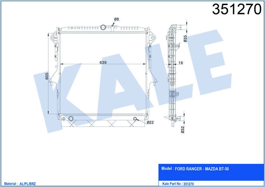 MOTOR SU RADYATOR RANGER 2.2 TDCI 11 BRAZING