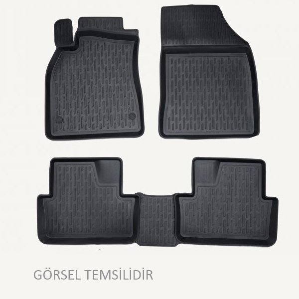 PERFLEX 3D X-MAT HAVUZLU PASPAS ÇEŞİTLERİ SİYAH KIA RIO 2017 3D X-MAT 5 PCS