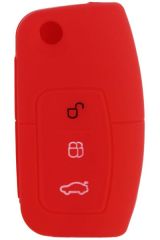 KONTAK ANAHTAR KUMANDA KORUYUCU KILIF SİLİKON 3 TUŞ KIRMIZI FORD FOCUS 2-FIESTA-X MAX