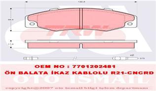 FREN BALATASI ÖN RENAULT R21-CONCORDE 86 96 FİŞLİ