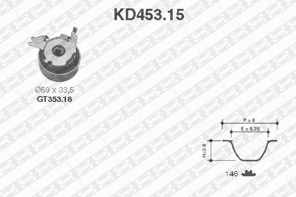 EKSANTRİK GERGİ KİTİ 146x200 VECTRA A-OMEGA A-ASTRA F-CALIBRA-KADETT E 1.8i-2.0i 8V 18SV-C18NZ-20NE