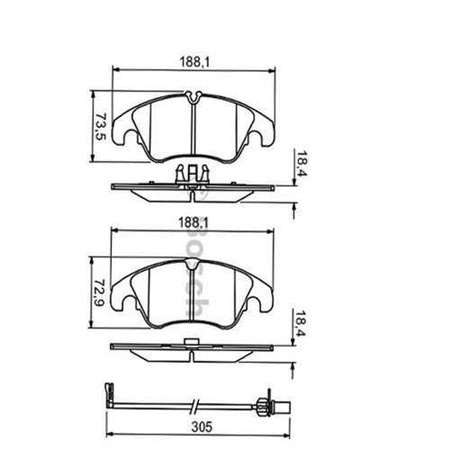 ÖN BALATA AUDI A4-A5-A6-A7-Q5 2008 > 0986TB3032