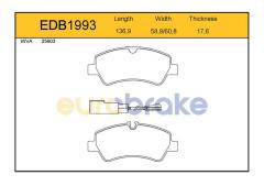 ARKA BALATA FORD TOURNEO CUSTOM-TRANSIT CUSTOM 2.2 TDCI 12 İKAZ KABLOLU ÇİFT FİŞLİ GDB1968-FVR4398-LP2662