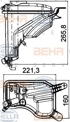 RADYATOR YEDEK SU DEPOSU BMW N43 N45 N46 N51 N54 N20 N53 E81 E82 E90 E88 E91 E92 E93 E84 E89