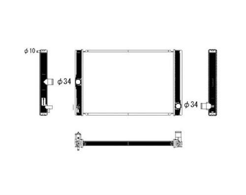 RADYATÖR BRAZİNG COROLLA D4D 07 550x370x16 MEK.