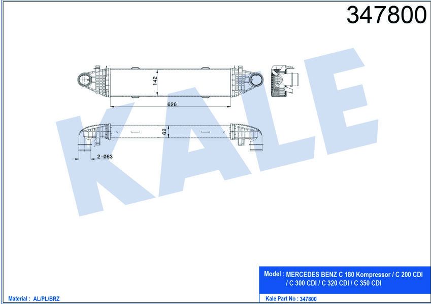 TURBOSARJ RADYATORU MERCEDES C-CLASS W204 S204