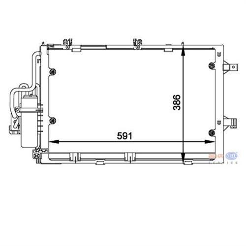 x KLİMA KONDENSERİ KURUTUCU İLE CORSA C-COMBO 01 1.0-1.2-1.4-1.6 550x383x16