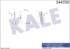 TURBO RADYATÖRÜ INTERCOOLER ASTRA J-CRUZE J308 -ZAFIRA TOURER C AL/PL/BRZ 665x280x30