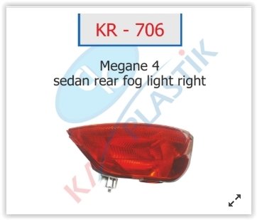 ARKA SİS FAR LAMBASI SAĞ MEGANE 4 SEDAN MODEL