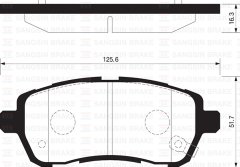ÖN FREN BALATA DAIHATSU MATERIA 1.3L 1.5L K3-VE 3SZ-VE M401 M412 06- / SIRION 1.0L 1.3L M300 M301 0 6- / SUZUKI SWIFT 1.2L K12B AZG412 12-