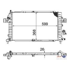 x RADYATÖR ASTRA H 1.3-1.7-1.9CDTI 04 AC KLİMASIZ MEK 599x368x26