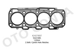 SİLİNDİR KAPAK CONTASI FIAT DOBLO 10 LINEA 07 BRAVO 2 07 14 500L 12 18 EGEA 16 20 500X 14 ALFA ROMEO GIULIETTA 10 16 MITO 09 15 1.6D MTJ 1.02mm