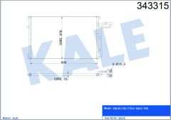 KLİMA KONDENSERİ VOLVO C30-C70 2 CONVERTİBLE-S40 2-V50 AL-AL