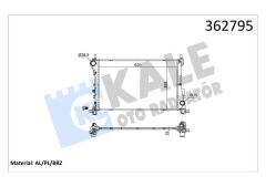 FIAT EGEA 1.6 15 20 MT BRAZING 620X388X16 SU RADYATÖRÜ