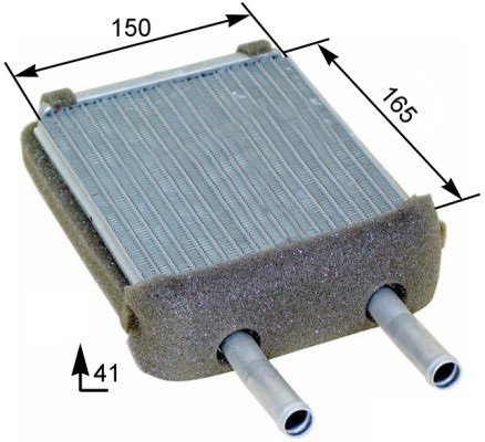 KALORİFER RDAYATÖRÜ BRAZİNG ACCENT 94-99 -GETZ 1.3 02-06 167x165x26