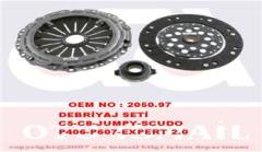 DEBRİYAJ SETİ PEUGEOT P406-P607-P806-EXPERT CITROEN C5-C8-EVASION-JUMPY-FIAT SCUDO-ULYSSE 2.0 HDI- 2.0 JTD DW10ATED-DW10ATED4