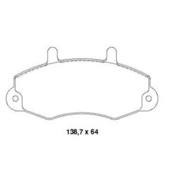 ÖN BALATA FORD TRANSİT T12 2.0 2.5 DI 2.5TD 2.5 TDİ 88-03.00 ÇAP 138.8- 64 -18.8