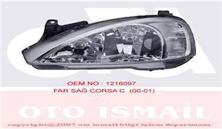 x FAR SİNYAL SAĞ CORSA C 09/00-02 ELEKTRİKLİ H7 H7