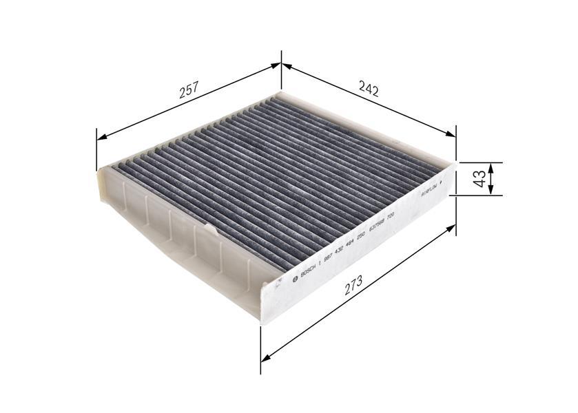 POLEN FİLTRESİ KARBONLU VOLVO S60 2001-2010 S80 98-06 V70 99-07 XC70 02-07 XC90 02-14
