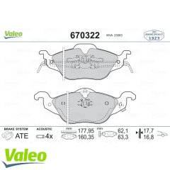 ÖN BALATA ASTRA G 1.2-1.4-1.6-1.7D-1.8-2.0D 98-05 ZAFIRA 1.8-2.0D 16V 98-05