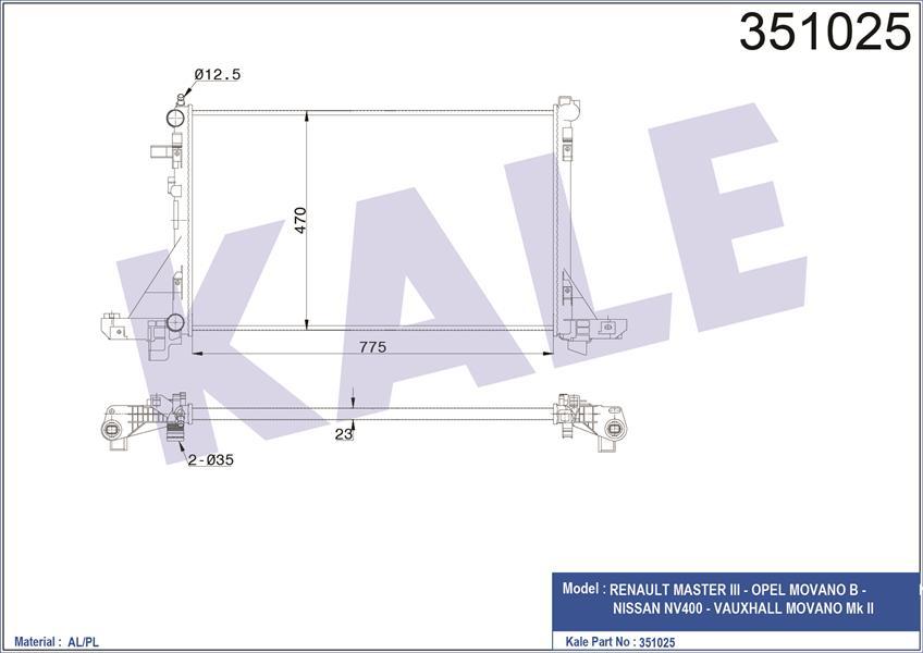 RADYATÖR MASTER 3-MOVANO B-NV400 2.3CDTI 10-