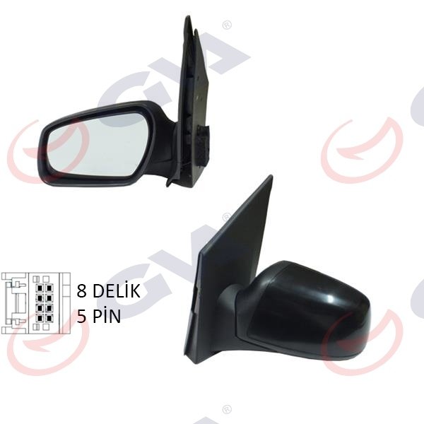 DIŞ DİKİZ AYNASI SOL FIESTA 05 ELEKTRİKLİ ISITMALI KONVEKS 5 FİŞ VM-6312EHL