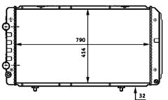 RADYATÖR BRAZİNG BOXER-DUCATO-JUMPER 97-02 1.9D-2.5D-2.8HDI AC MEK 790x408x26