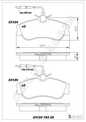 ÖN BALATA PARTNER-BERLINGO 07/96 XSARA 04/97 P306 05/93-05/01 FİŞLİ