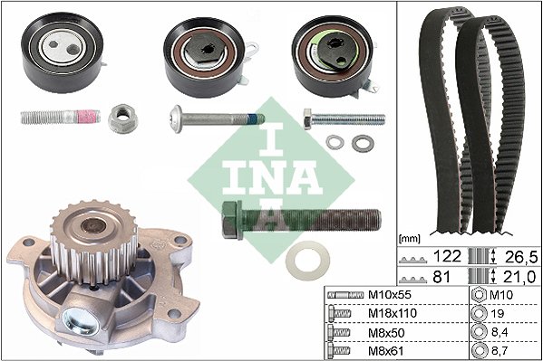 DEVİRDAİMLİ TRİGER SETİ 122x265 T4 2.5TDI 96-03 -LT35 2.5TDI 96-06 -VOLVO V70 2.5YDI AJT-AYY