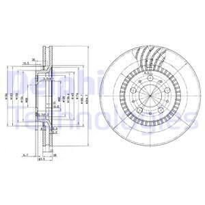 ÖN FREN AYNASI VOLVO S60 00-10 S80 98-06 V70 97-07 XC70 00-07 305x25x5DLx BÜYÜK TİP DELİKLİ -986478494-DF4053S