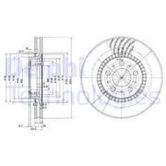ÖN FREN AYNASI VOLVO S60 00-10 S80 98-06 V70 97-07 XC70 00-07 305x25x5DLx BÜYÜK TİP DELİKLİ -986478494-DF4053S