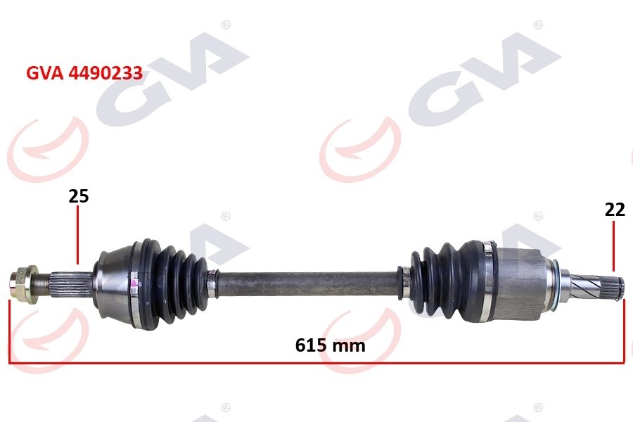 KOMPLE AKS SOL CORSA D 1.3 CDTI 06 DTJ 615mm