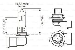 AMPUL - PURE LİGHT - 12 5 - HB4 - 51 W - P22D 3 1.4 HATCHBACK 08.2003 - 12.2008; 3 1.6 07.2003 - 12.