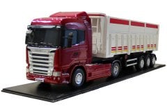 MAKET BOY:82-YÜKSEKLİK:22 CM 1:18 ÖLÇÜ SCANIA AĞAÇ DAMPER TIR