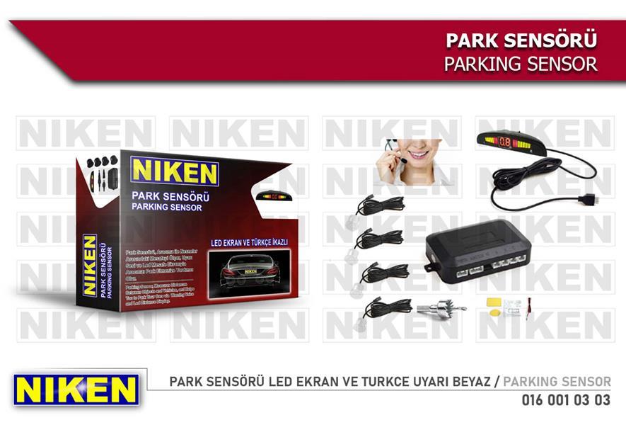 PARK SENSÖRÜ LED EKRAN VE TURKCE UYARI BEYAZ 22MM