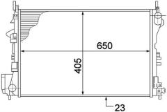 RADYATÖR VECTRA C-SIGNUM 1.6-1.8 16V 02 AC KLİMASIZ MEK 650x415x23