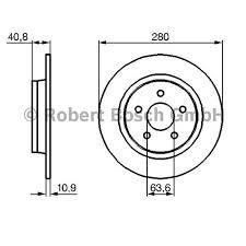 ARKA FREN AYNASI FOCUS II04 11 C-MAX 07 09 VOLVO V50 04 12 C30 06 12 C70 2 05 13 S40 2 04 12 17 JANT - 16 JANT DÜZ 280mm 5 BİJON