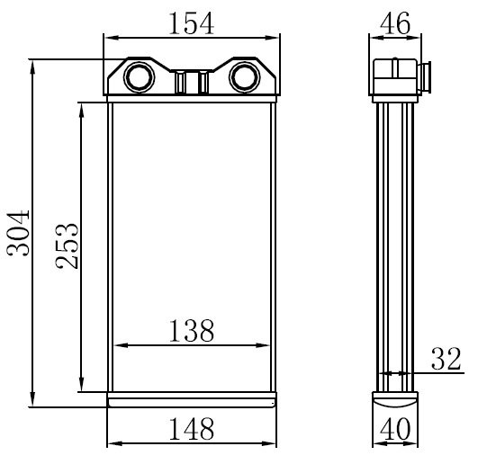 KALORİFER RADYATÖRÜ TRAFFIC 2-VIVARO 06 255X138X32